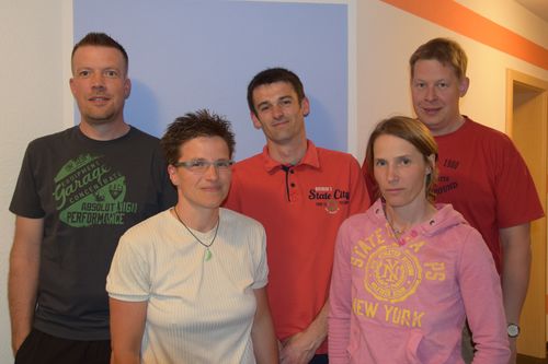 Der neue Vorstand des MTB Bieberstein-Langenbieber e.V. (von links): Tobias Scheller, Janka Pietsch, Oleg Brodt, Heike Franck, Michael Hohmann